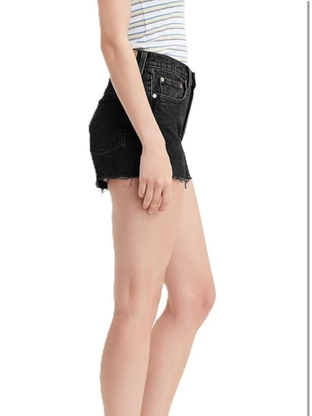 Levi's Women's 501 Original Shorts - Black 28 - Picture 4 of 9